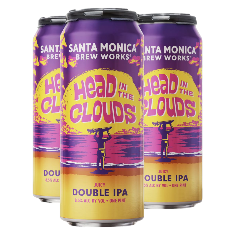 Santa Monica Brew Works Head In The Clouds Double IPA 4pk 16oz Cans