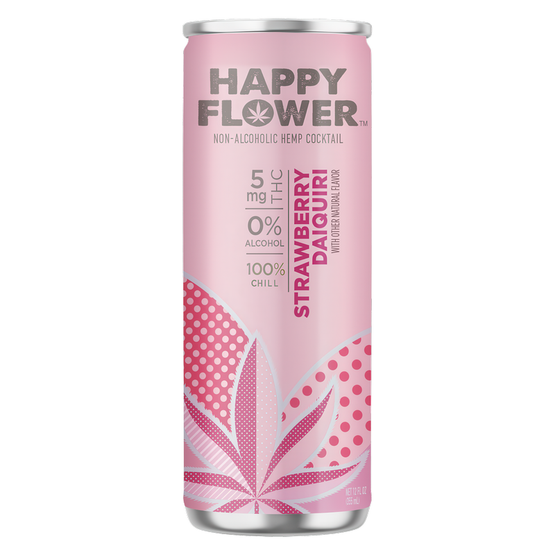 Happy Flower 5mg THC Strawberry Daiquiri 12oz Can