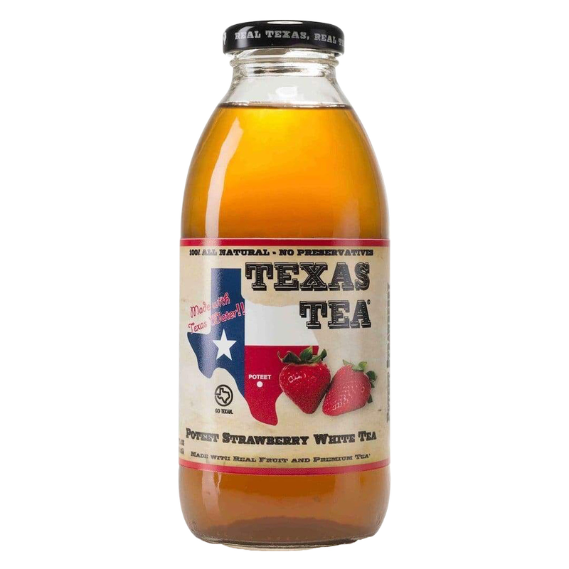 Texas Tea Poteet Strawberry White Tea 16oz Btl