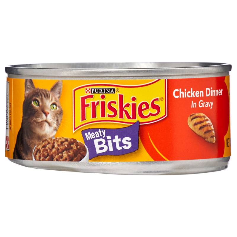 6 Ct Purina Friskies Meaty Bits Chicken in Gravy Wet Cat Food 5.5oz