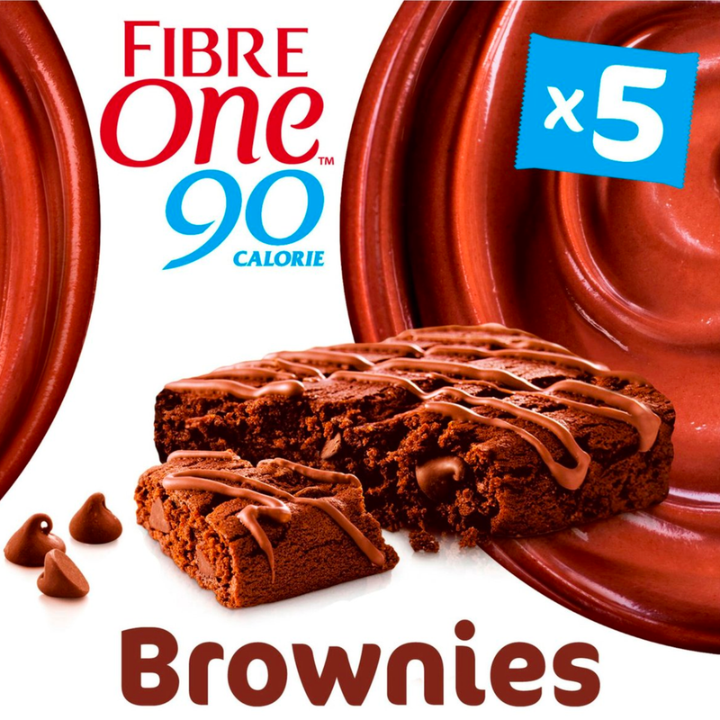 Fibre One Chocolate Fudge Brownie Bars, 5 x 24g