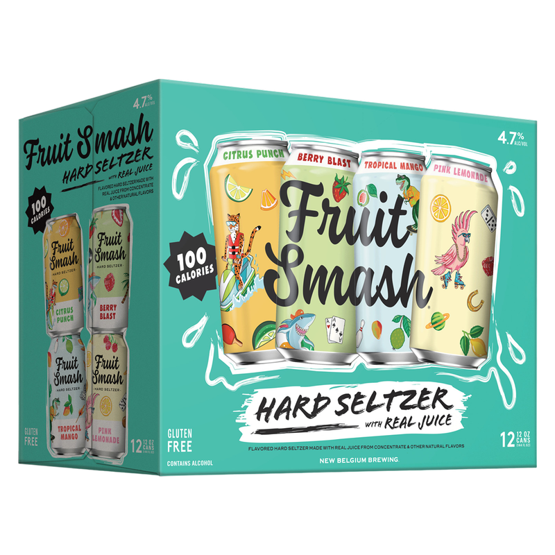 New Belgium Fruit Smash Hard Seltzer Variety 12pk 12oz Can 4.7% ABV