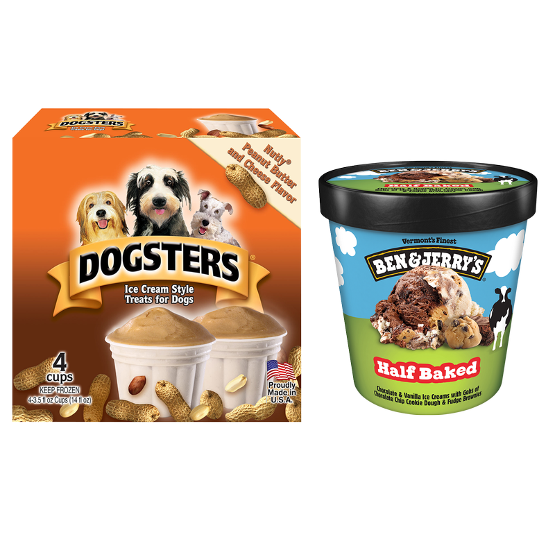 Ben & Jerry's Half Baked / Dogsters Pet Ice Cream Bundle