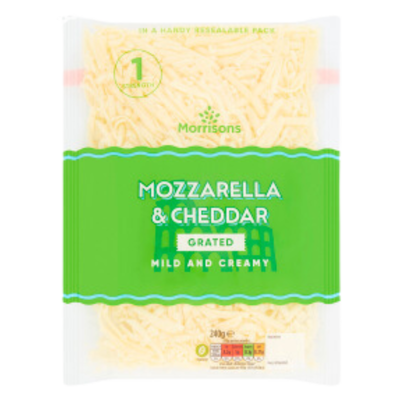 Morrisons Grated Mozzarella & Cheddar Mix, 240g