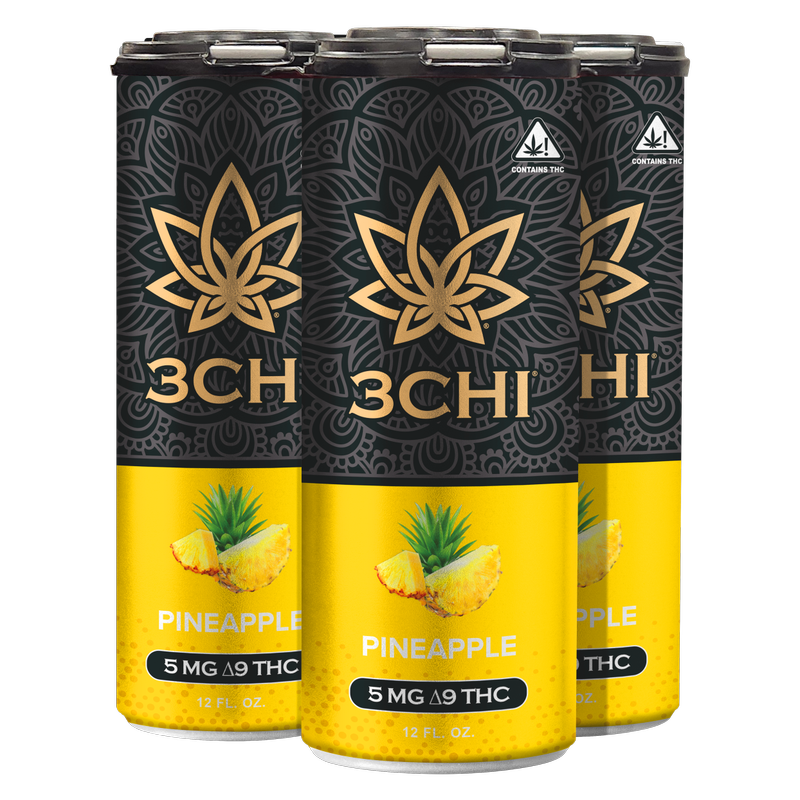 3 Chi Pineapple 5mg THC Drink 4pk 12oz Can