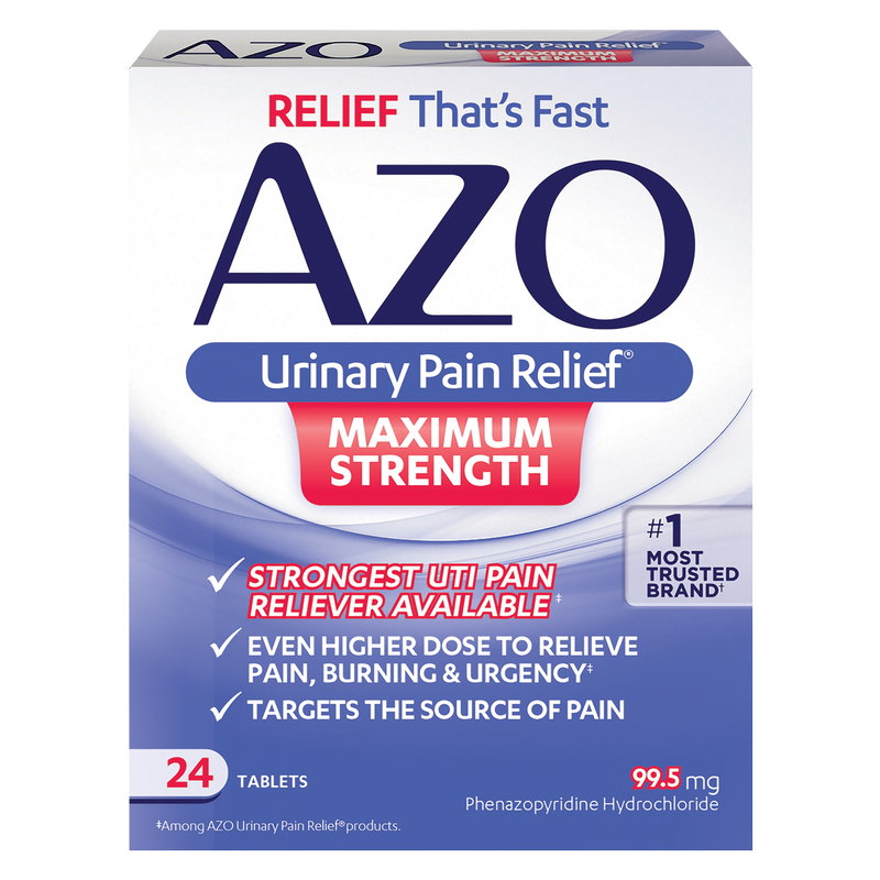 AZO Maximum Strength Urinary Pain Relief & UTI Pain Reliever 24ct
