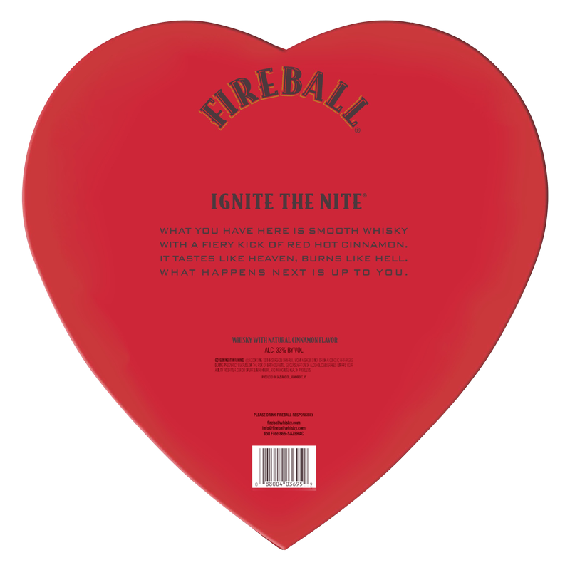 Fireball Cinnamon Whiskey Heart Gift Pack 10pk 50ml