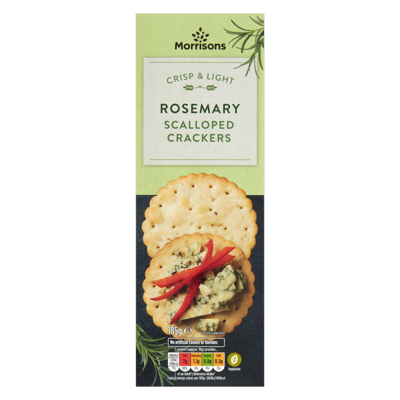 Morrisons Rosemary Scalloped Crackers, 185g