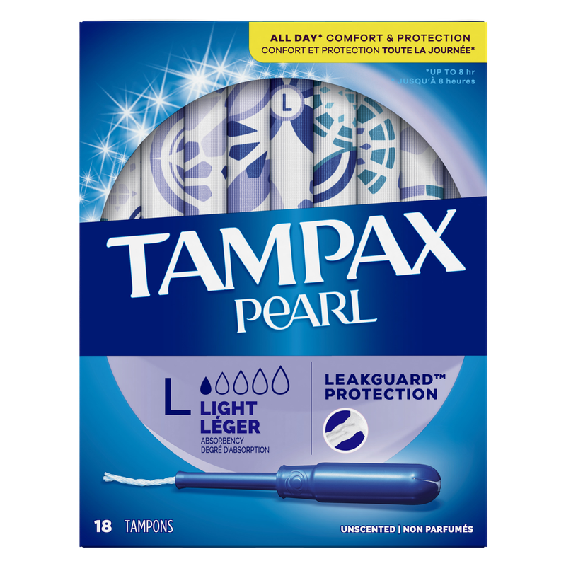 Tampax Pearl Light Tampons 18 Ct