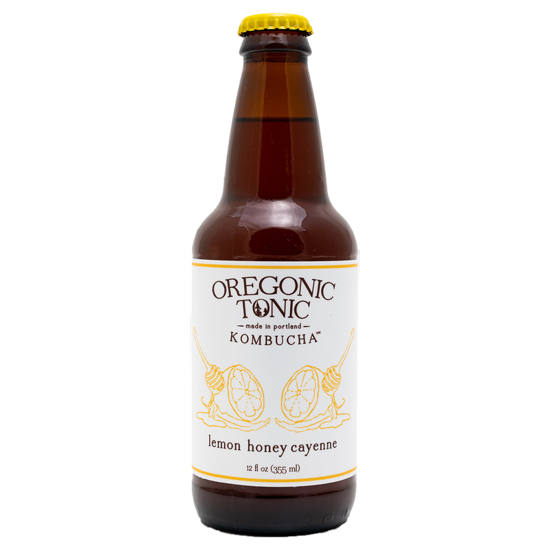 Oregonic Tonic Lemon Honey Cayenne Kombucha 12oz