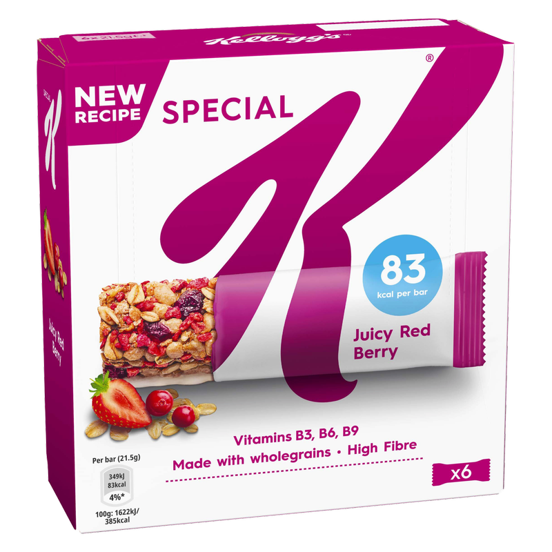 Kellogg's Special K Red Berry Cereal Bar, 6 x 21.5g