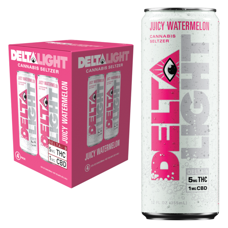 Delta Light 5mg THC Juicy Watermelon Seltzer 4pk 12oz Can
