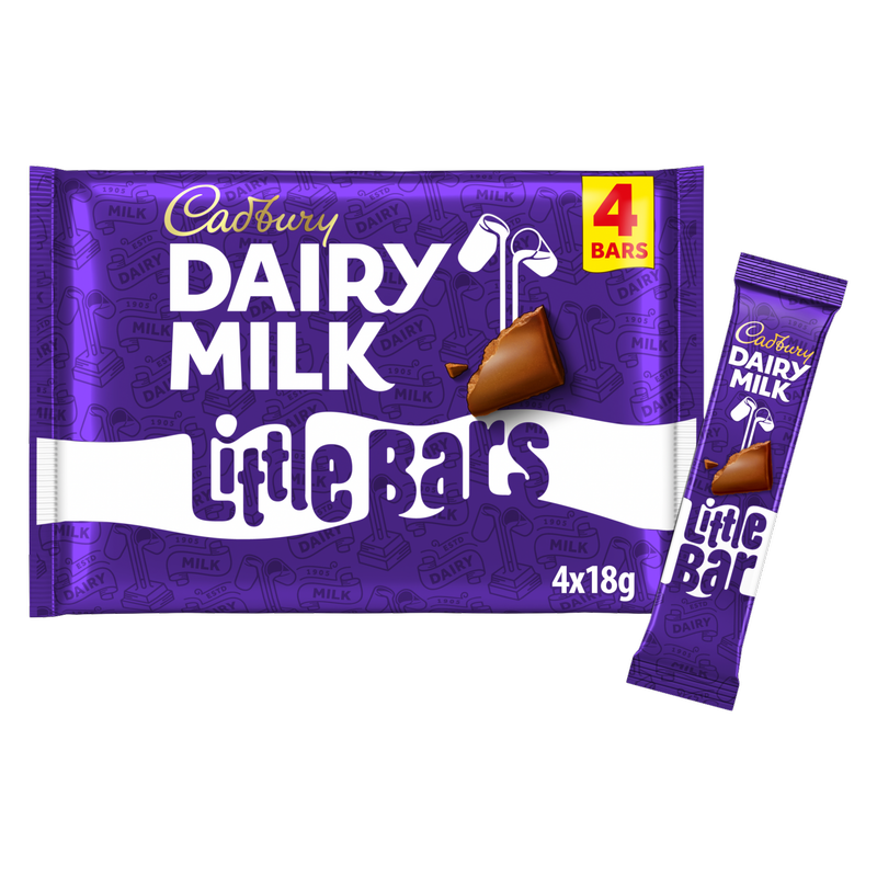Cadbury Dairy Milk Little Bars, 4 x 18g