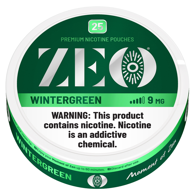 ZEO Wintergreen Nicotine Pouches 25ct 9mg