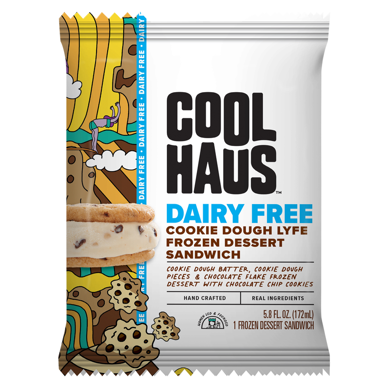 Coolhaus Dairy Free Cookie Dough Lyfe Frozen Dessert Sandwich 5.8oz