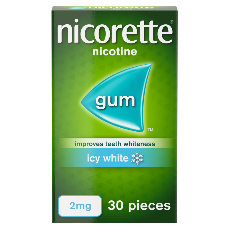 Nicorette Icy White Nicotine Gums 2mg, 30pcs