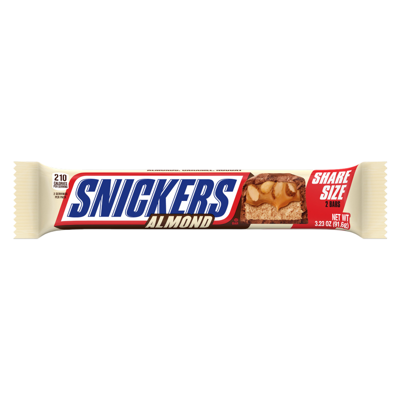 SNICKERS Almond Sharing Size Chocolate Bars, 3.23oz