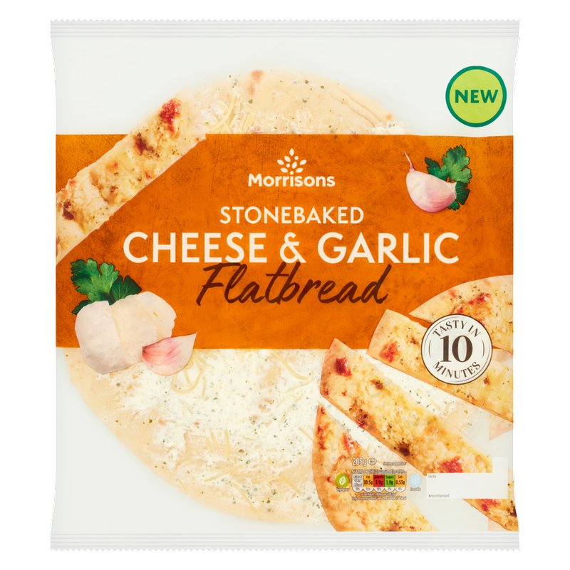 Morrisons Cheese & Garlic Flatbread, 265g