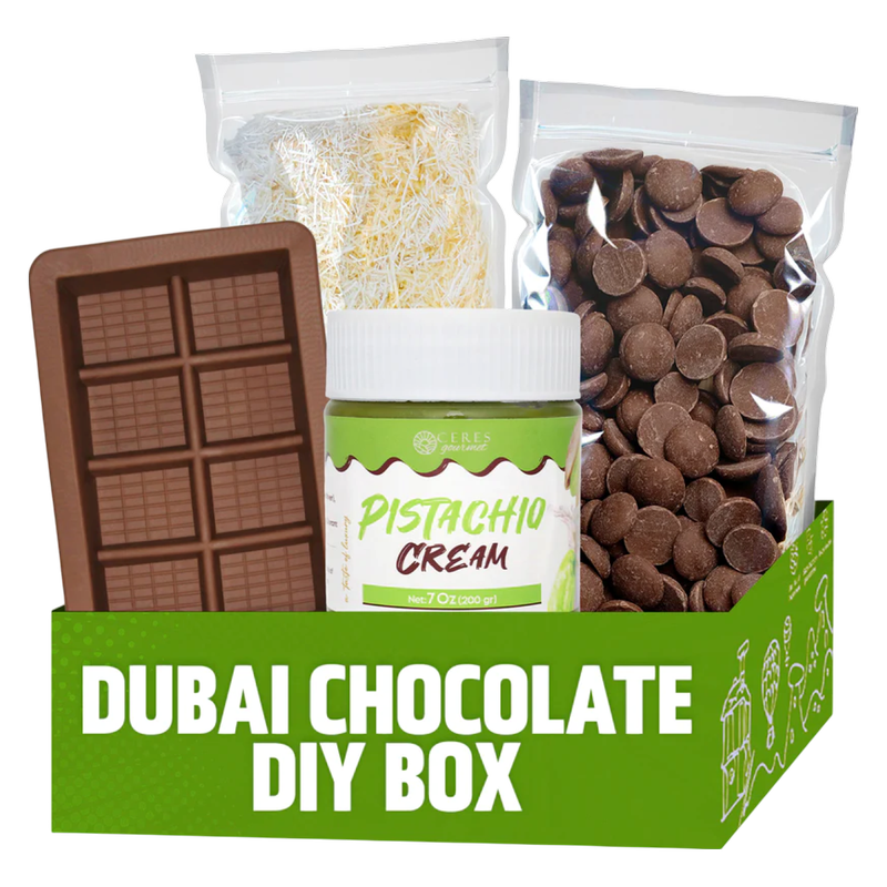 Ceres Gourmet Dubai Chocolate Bar DIY Kit, 2 - 7 oz Bars