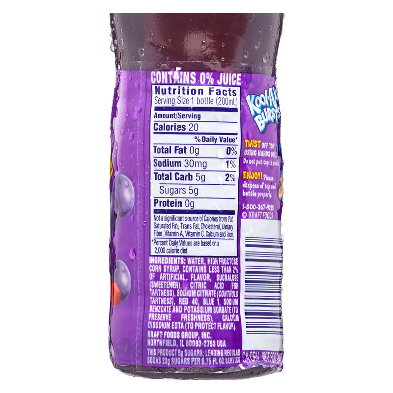 Kool Aid Bursts Grape Juice 6.75oz