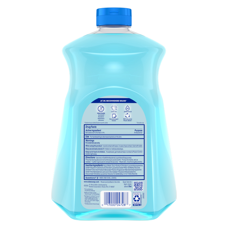 Dial Liquid Hand Soap Refill Spring Water, 52 oz