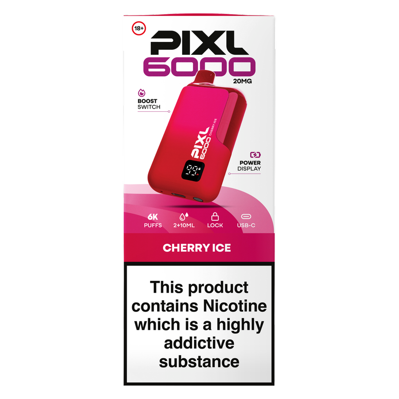 Pixl 6000 Cherry Ice 20mg/ml, 1pcs