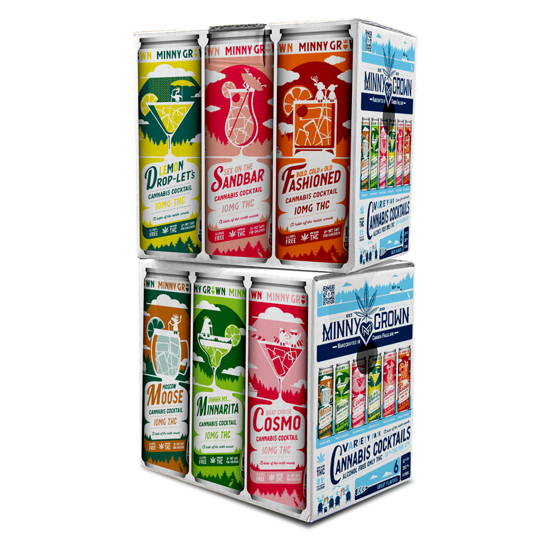 Minny Grown 10mg THC Variety Pack 6pk 12oz Can