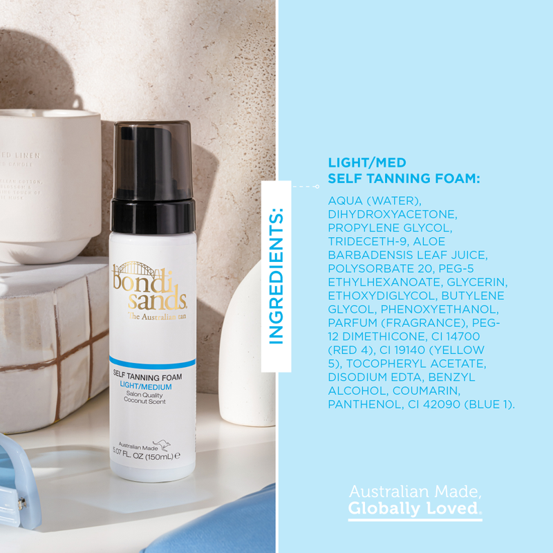 Bondi Sands Self Tanning Foam, Light/Medium, 5.07oz