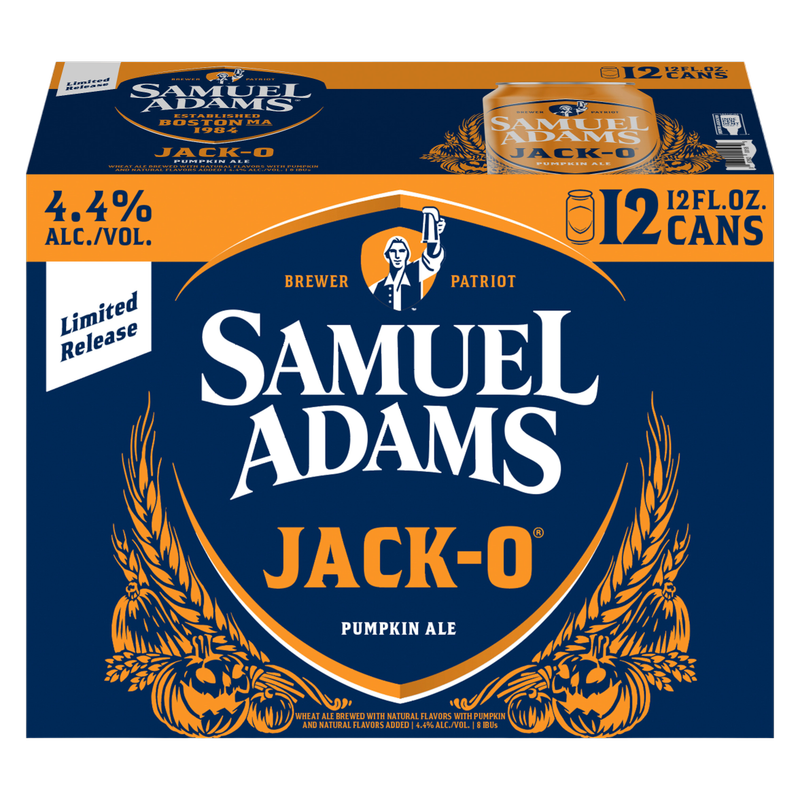 Samuel Adams Jack-O Pumpkin Ale 12oz 12pk Can 4.5% ABV