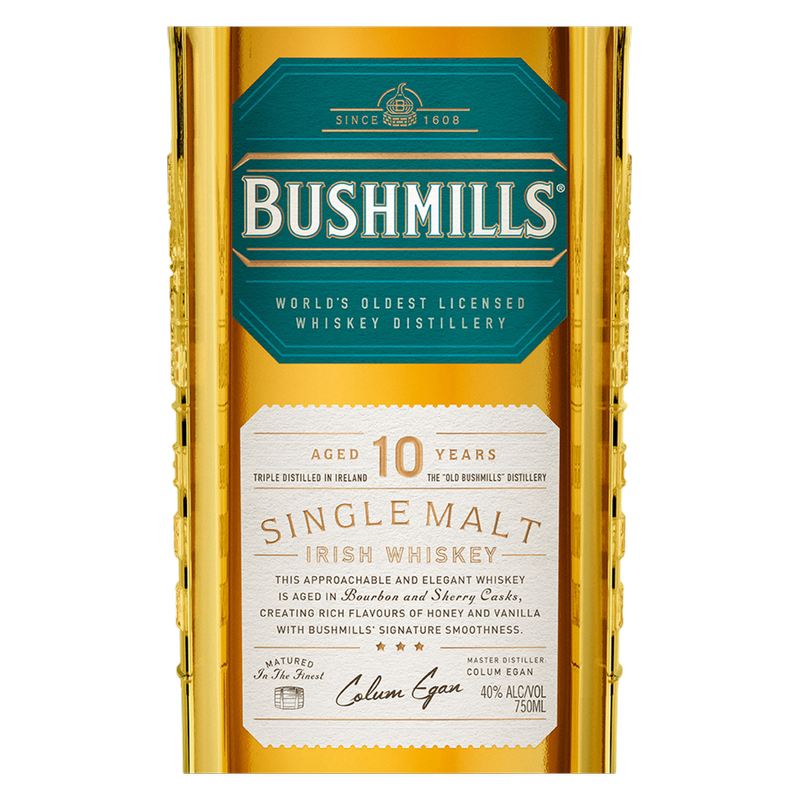 Bushmills 10 Year Old Single Malt 750ml (80 proof)