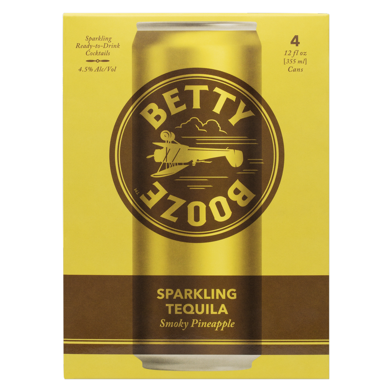 Betty Booze Sparkling Tequila Smoky Pineapple 4pk 12oz Can