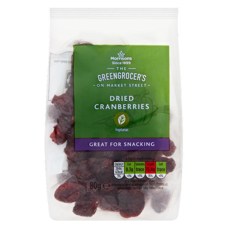 Morrisons Dried Cranberries, 80g