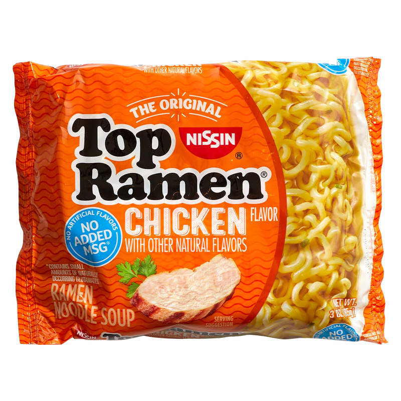 Nissin Top Ramen Chicken Flavor Ramen Noodle soup 3oz