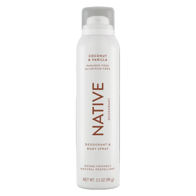 Native Coconut & Vanilla Whole Body Deodorant Spray, 3.5 oz