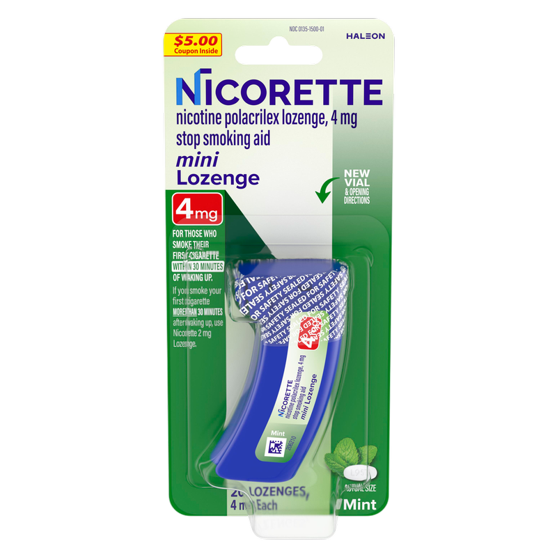 Nicorette Stop Smoking Aid Nicotine Mini Mint Lozenges 4mg 20ct