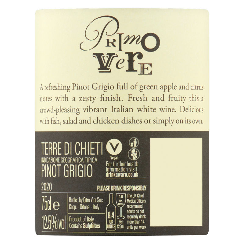 Primo Vere Pinot Grigio, 75cl