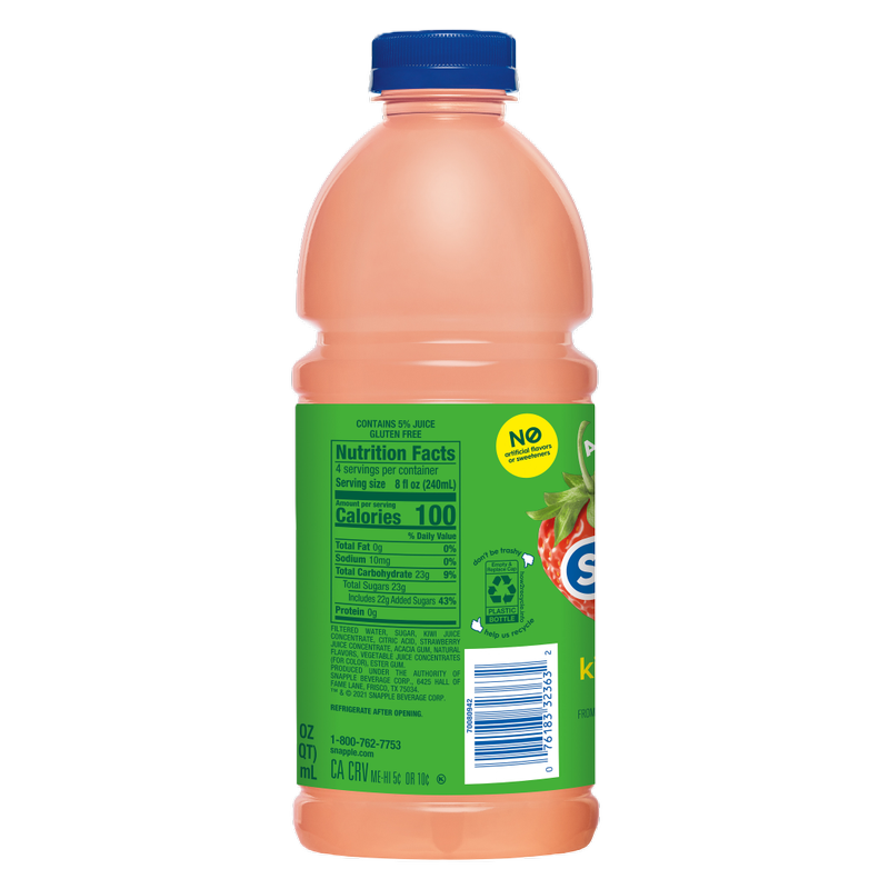 Snapple Kiwi Strawberry 32oz Bottle