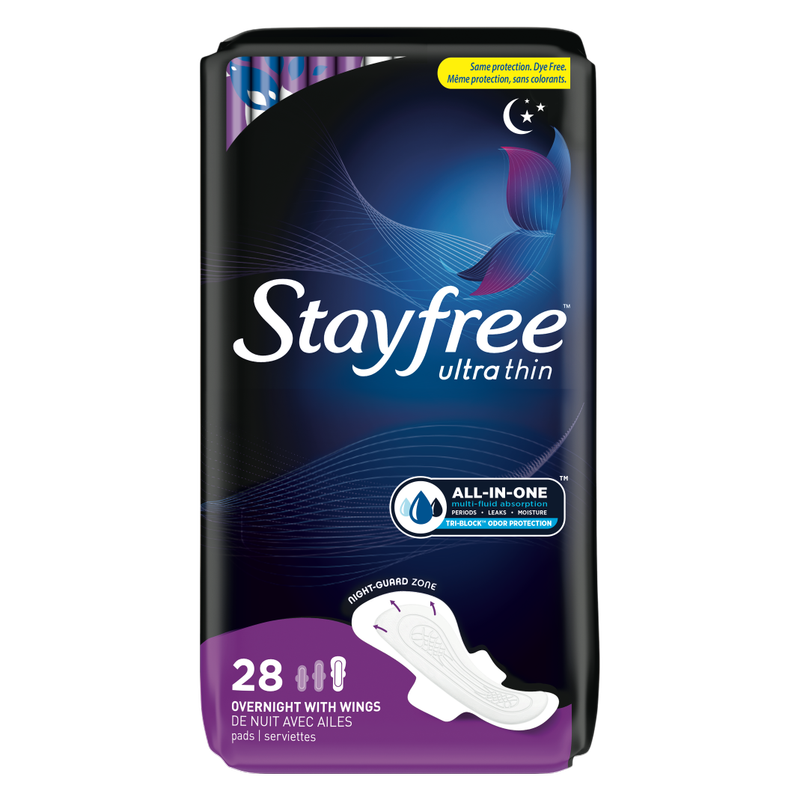 Stayfree Ultra Thin Overnight Pads Regular with Wings Pack of 28ct