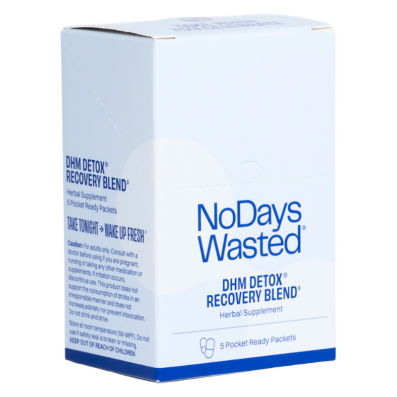 No Days Wasted DHM Detox Hydration Recovery Hangover Pills 5pk