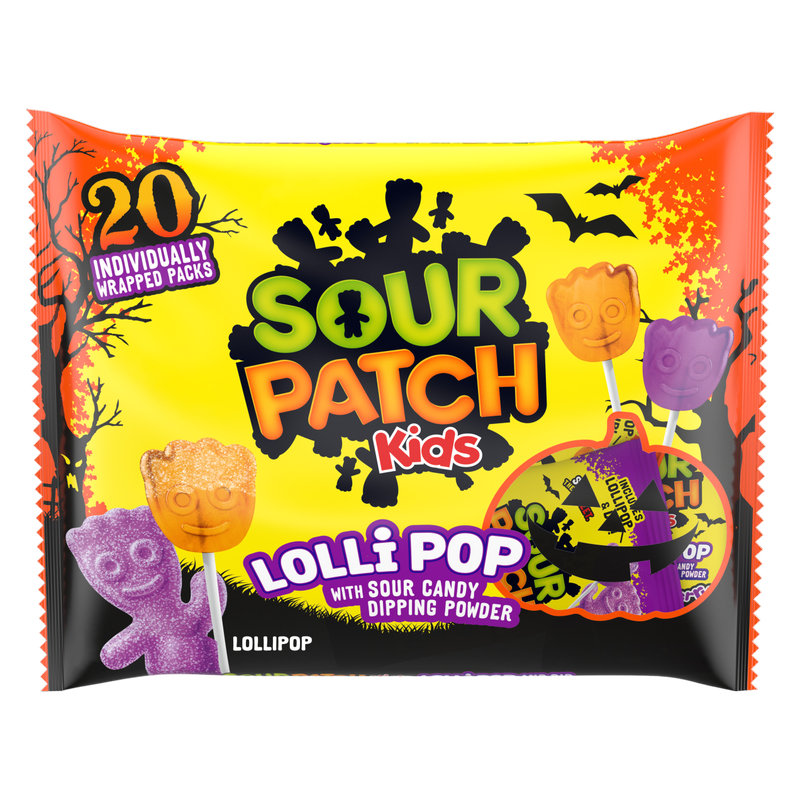 Sour Patch Kids Rasperry and Orange Lollipops Bag 10.5oz