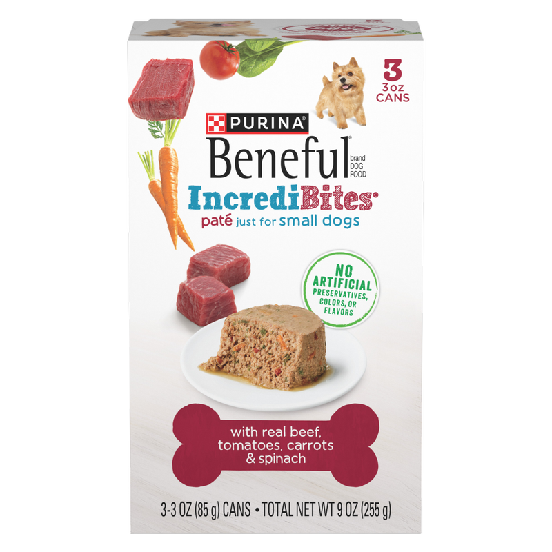 Purina Beneful Incredibites Beef Paste 3oz/3ct