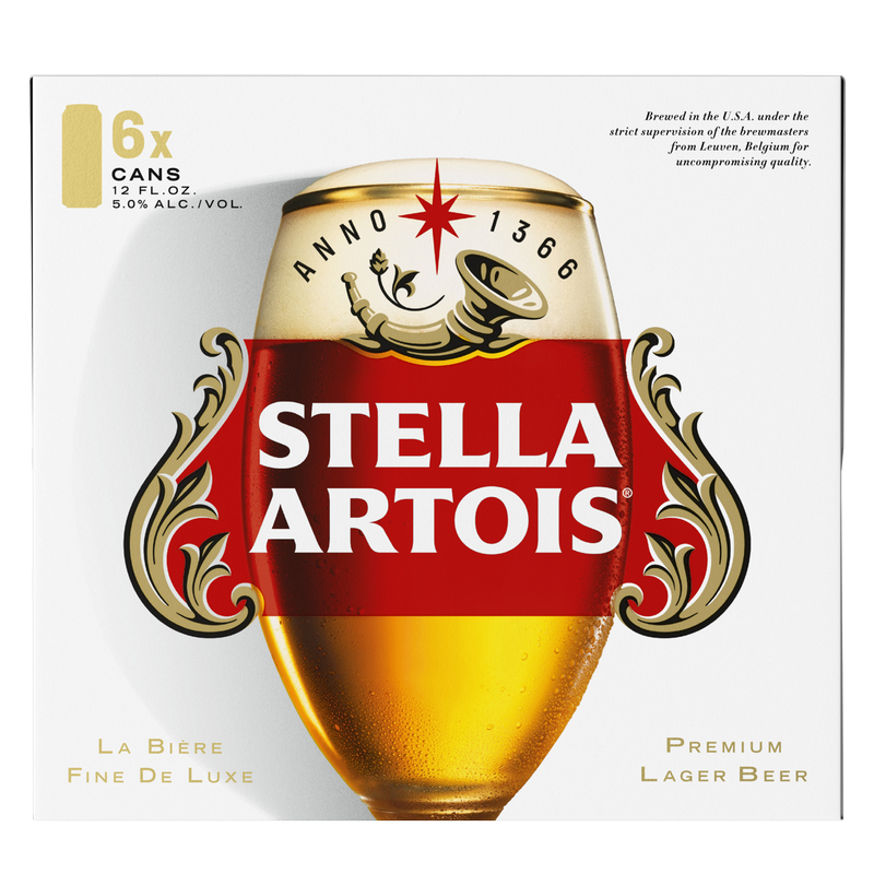 Stella Artois 6pk 12oz Can 5.0% ABV