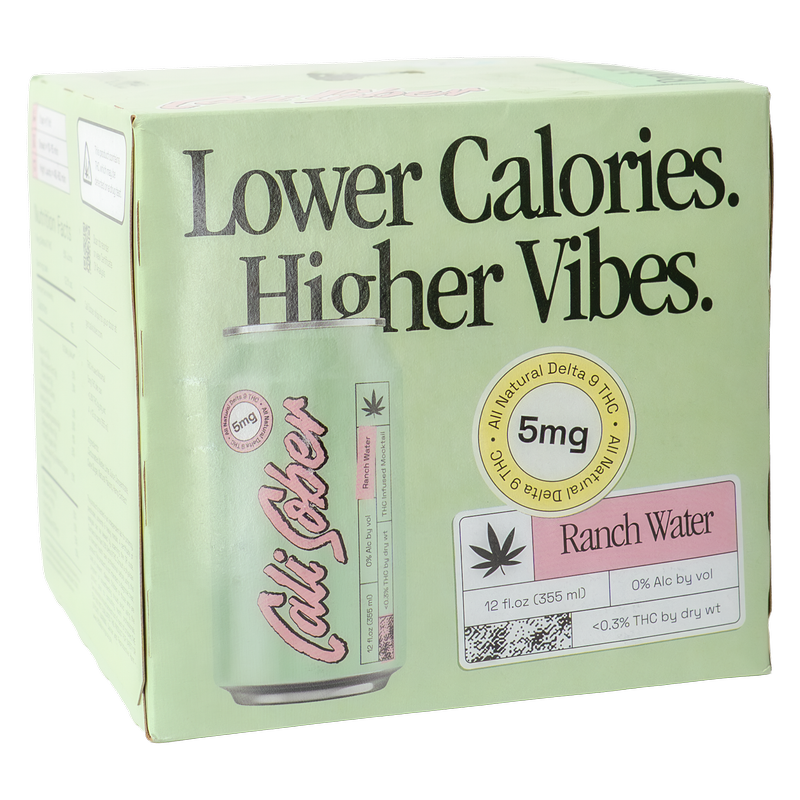 Cali Sober 5mg THC Ranch Water 4pk 12oz Can