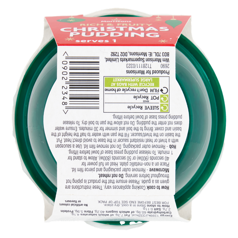 Morrisons Rich & Fruity Christmas Pudding, 100g