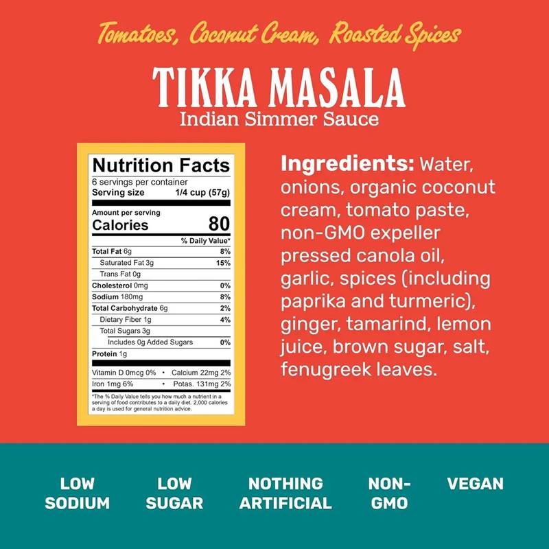 Brooklyn Delhi Tikka Masala Simmer Sauce 12oz