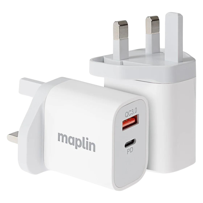 Maplin USB C & USB A Fast Charger 35W, 1pcs