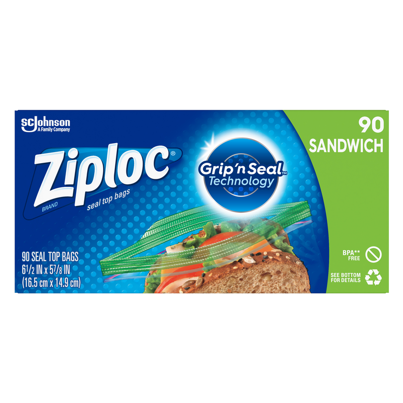 Ziploc Sandwich Bags 90ct