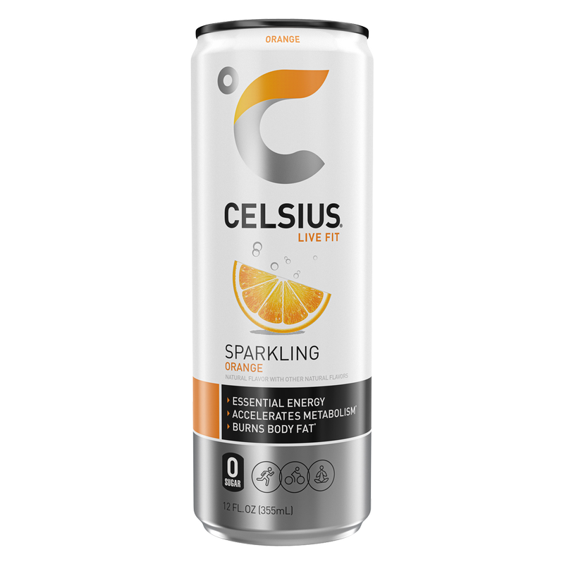 CELSIUS Sparkling Orange, Essential Energy Drink 12oz Can