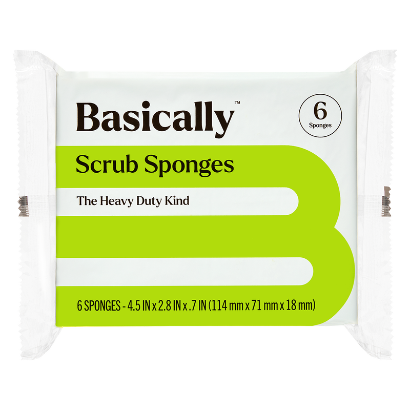 Basically Heavy Duty Scrub Sponge 6ct