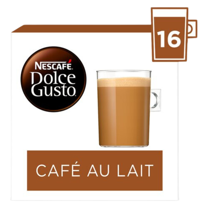 Nescafe Dolce Gusto Cafe Au Lait Coffee Pods, 16s